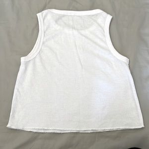 Waffle print tank top